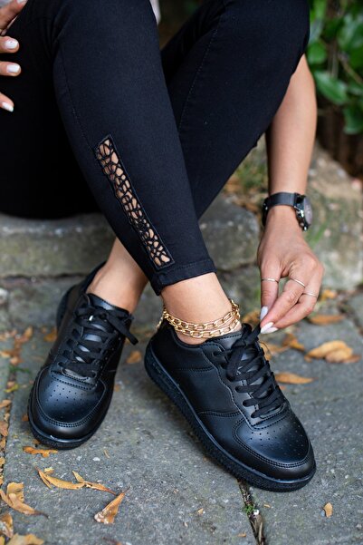 Moda Değirmeni Μαύρο-μαύρο Γυναικείο Sneaker 2m1003-101-0001