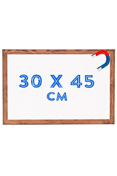 Chalky Manyetik 30x45 Cm Beyaz Yazı Tahtası Ahşap Çerçeveli