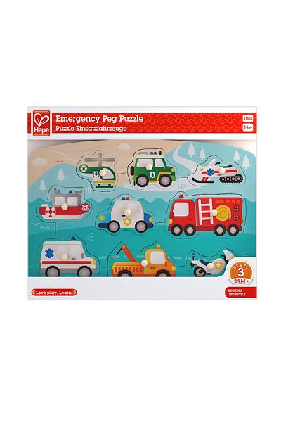 Hape Emergency Vehicles Puzzle /