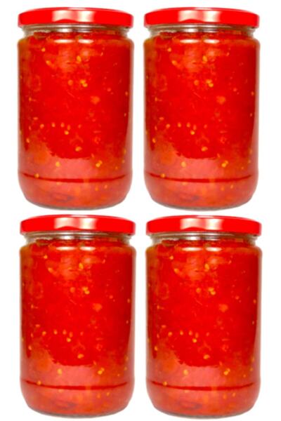 Genel Markalar Ev Yapımı Domates Sosu Menemen Sosu 650 gr 4'lü Paket Cam Kavanoz