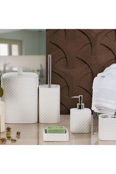 Prima Nova Σετ μπάνιου Vivyen 5 τεμαχίων λευκό