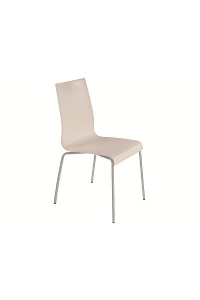 Papatya Icon-s Plastık Sandalye Bahçe Mutfak Restoran Kafe Krem - Gri