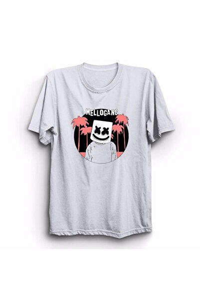 The Fame Unisex bela majica Marshmello
