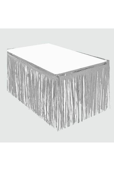 LAVİNİA Επιτραπέζια φούστα Metallized Fountain Edge - Ασημί Χρώμα