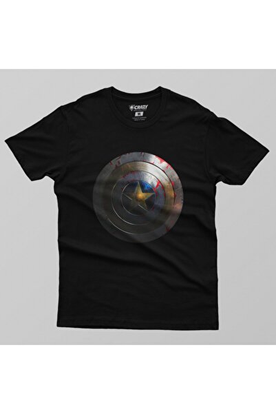 Crazy Captain America Shield Metal Men's T-Shirt