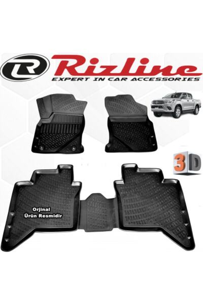 Rizline Toyota Hilux 3d Paspas Havuzlu 2015 - 2020 Arası 4 Parça Siyah Set