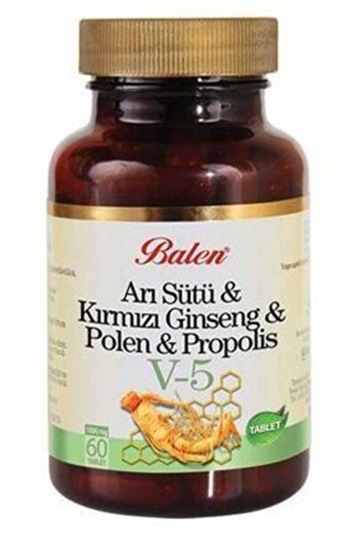 Balen Arı Sütü Kırmızı Ginseng Polen Propolis V-5 1000 Mg X60