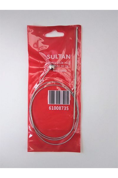 Sultan 80 Cm No: 2.50 Mm Tunisian Skewer with Stopped Steel Wire Fishing Line