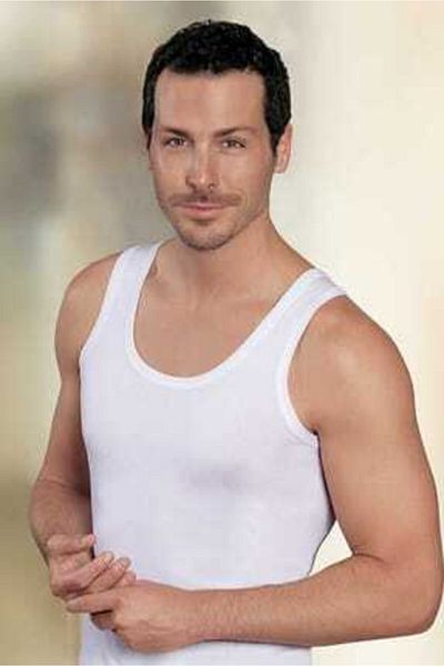 Dagi Men's White 2 Pack Cotton Undershirt