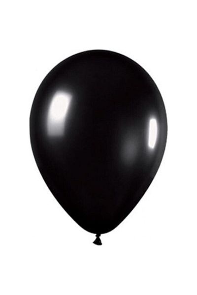 Kelebek Parti ve Kına Set of 10 Black Color Metallic Balloons