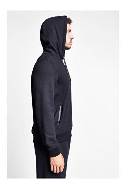 Lescon Siyah Erkek Kapüşonlu Sweatshirt 20s-1239-20n