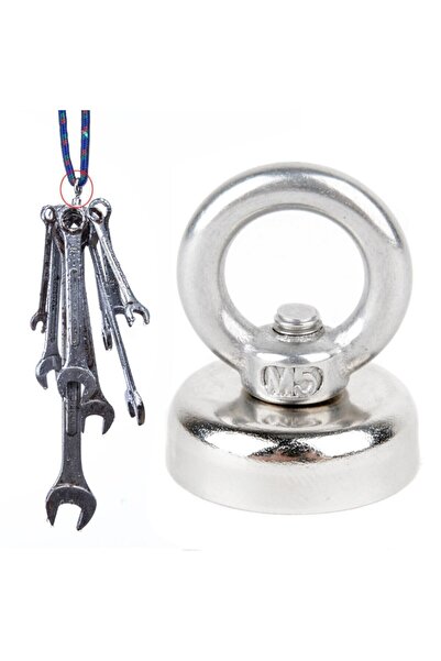 Dünya Magnet Magnet Fishing, 25mm Askılı Güçlü Neodyum Mıknatıs, Kurtarma Mıknatısı