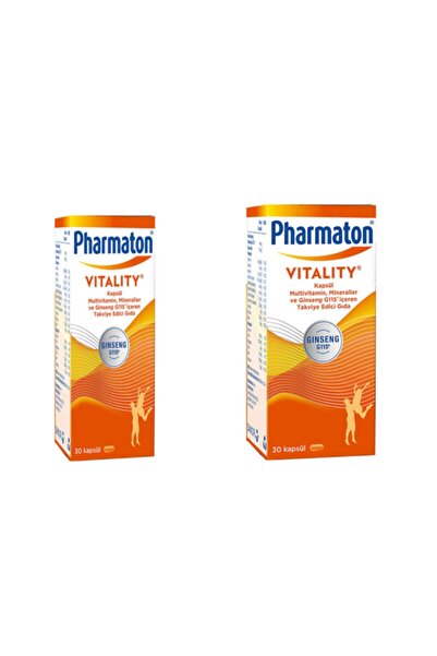Pharmaton Vitality Multivitamin 30 Kapsül Takviye Edici Gıda 2 Adet