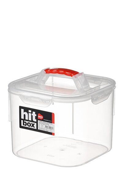 Bora Plastik Hit Box Köşeli Erzak Kavanozu 6.5 Litre Kilitli Kapak Bo082