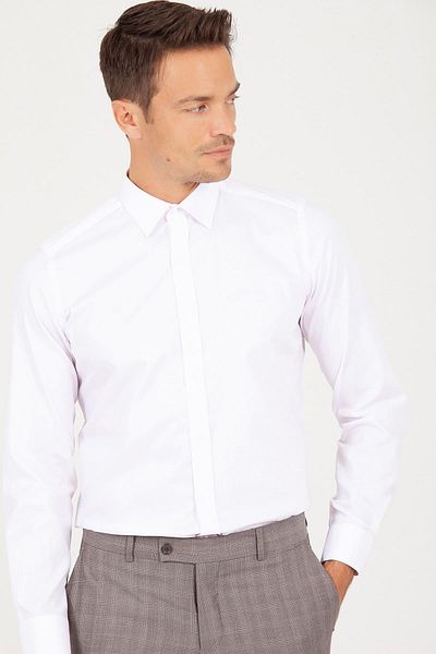 Hatemoğlu Ροζ Slim Fit μοτίβο 100% βαμβακερό μακρυμάνικο αθλητικό πουκάμισο