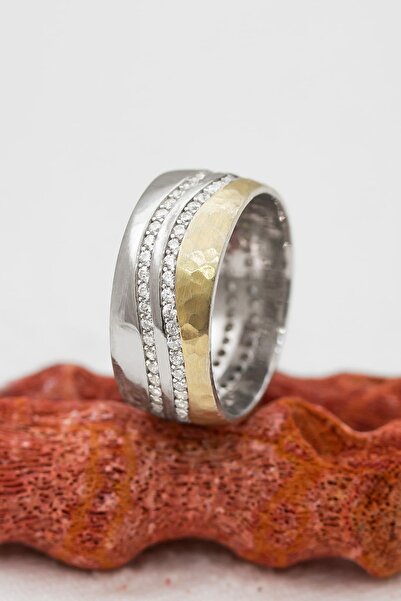 Silver Self Gümüş Alyans Dövmeli Esli