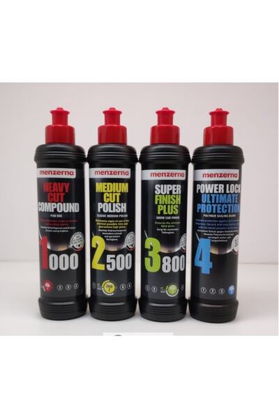Menzerna 1000 2500 3800 Powerlock Kalın Pasta Boya Kor. Set 250ml