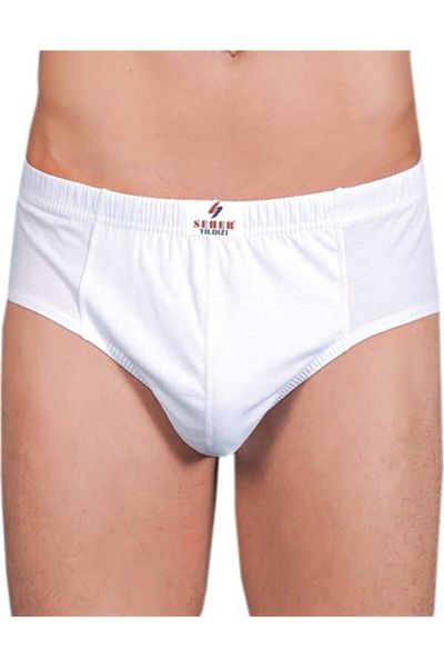 Seher Yıldızı Seher Men's Combed Cotton Slip 12 Pieces