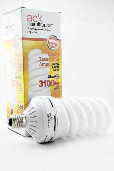 ACK 45w Enerji Tasarruflu Ampul Beyaz Işık E27