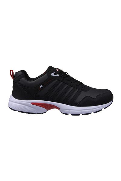 M.P. Men's Lace-up Black-white Running Shoes 202-6923mr 100