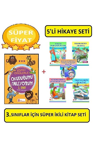 Ata Yayıncılık 3.sınıf Eğitici Öykülerle Okuduğumu Anlıyorum+5'li Hikaye Seti