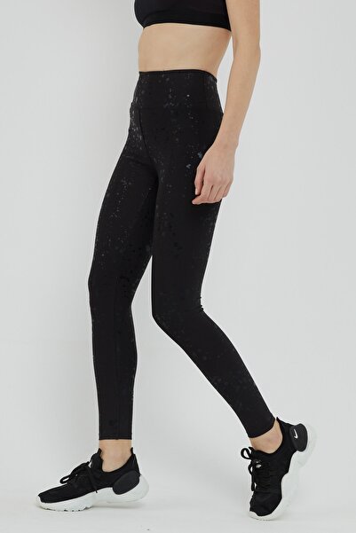 MRS.MODA Kadın Damlacık Desenli Yüksek Bel Tayt