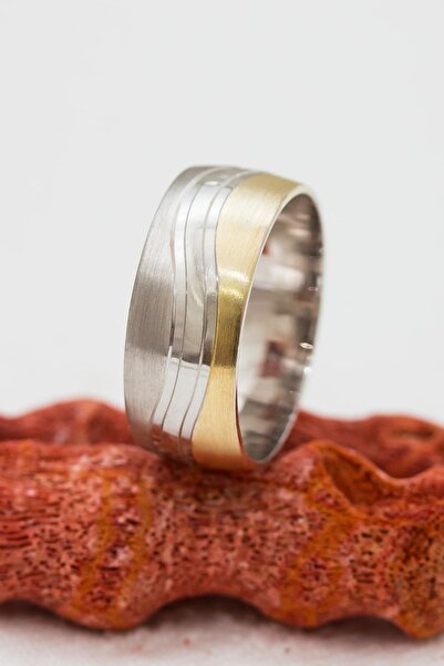 Silver Self Gümüş Alyans Esli Bombeli