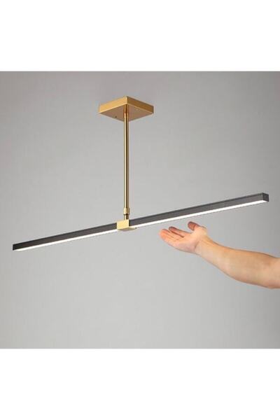 Genel Markalar Modern Led Dekoratif Sarkıt Lineer Avize 120cm Bronz 3000k (1adet)