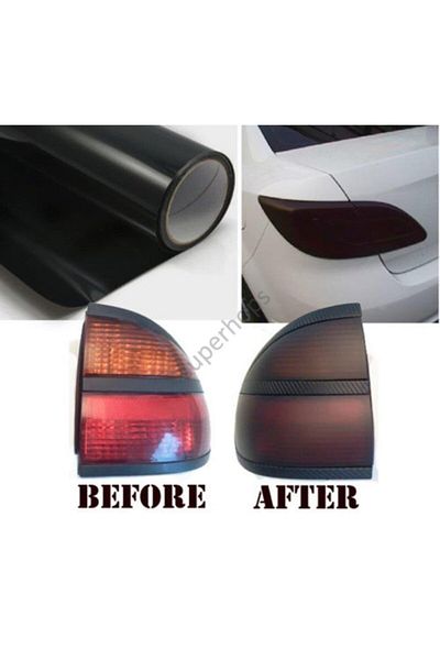 AUTOFOLYO Matte Black Headlamp Film 30 Cm X 3 Meters