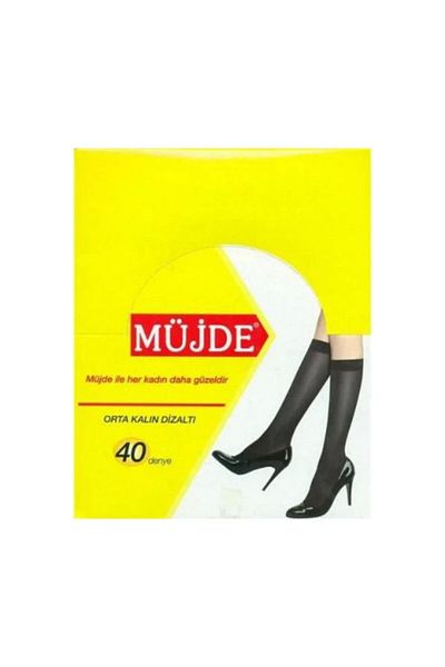 Müjde Дамски черни чорапи за панталон, 6 броя, средно дебели, 40 Denie