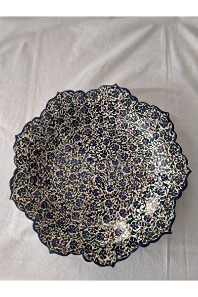 Sultan Çini 40 Cm Kabartma Desenli Tabak