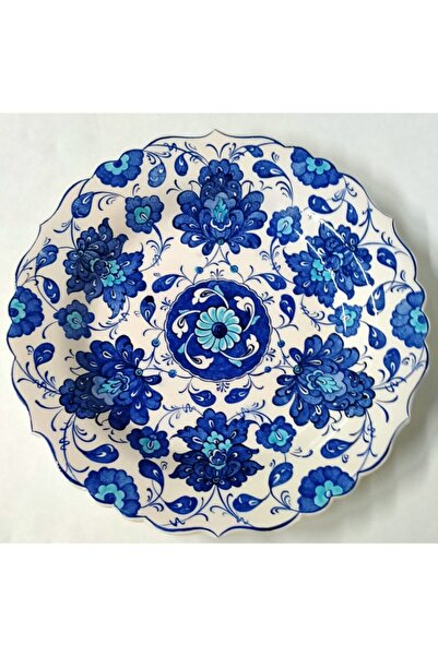 Sultan Çini 30 Cm Samur Desenli Duvar Tabağı