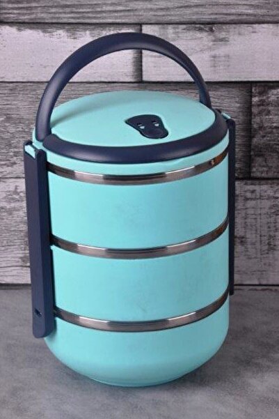 Genel Markalar 3 Katlı Sızdırmaz Yemek Termosu Sefer Tası Saklama Kabı Turkua...