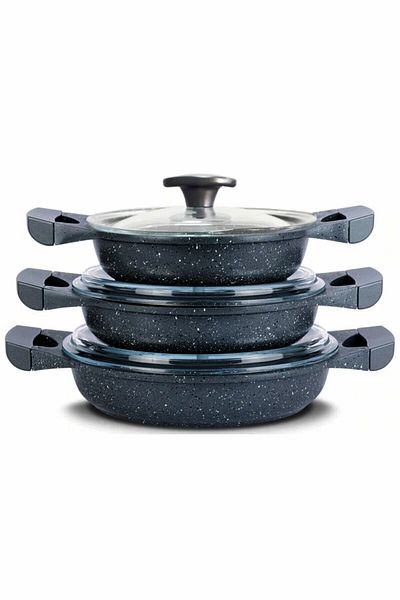 ThermoAD Cast Granite 3-Piece Pan Set