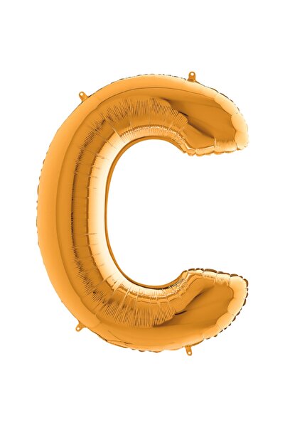 Bebeğimin İlk Partisi 102 cm Wide Letter C Gold Foil Balloon