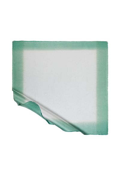 ipekevi Ασημί Πράσινο Μεταξωτό Φουλάρι Gradient