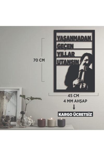 Ndeğerli Müslüm Gürses Silüeti 3d Mdf Tablo