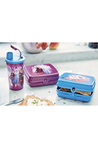 Tupperware طقم زجاجة مياه زجاجية مجمدة وصندوق ساندويتش