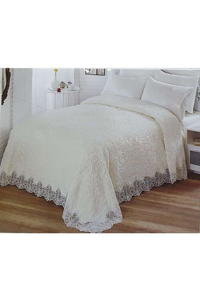 Zümrüt Cream Dentelle 6 Piece Boxed Blanket Set