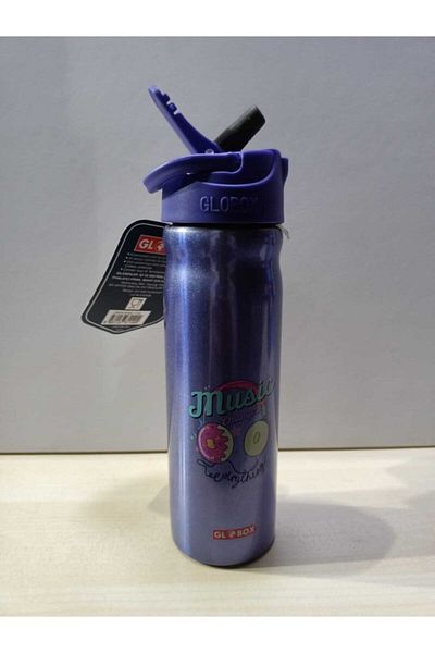 Globox Purple Patterned Steel Flask 500 Ml 1140
