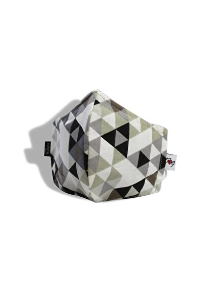 TOG İyi Kalpler Dükkanı Renkli Üçgen Desenli Bez Maske