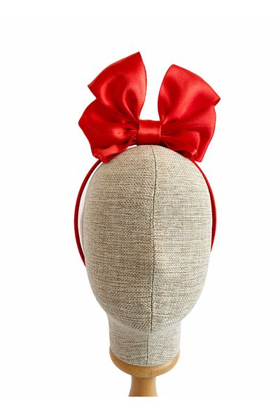 zühre balaban Red Satin Bow Crown Girl's Crown Zb Kids