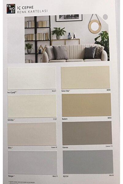 Fawori Silikonlu Mat İç Cephe Duvar Boyası 10 kg İstiridye