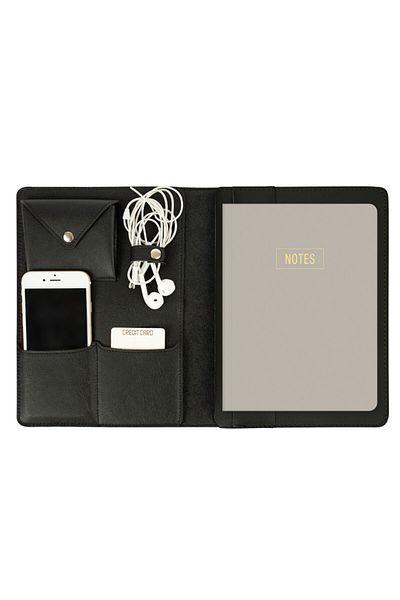 Le Color LEATHER NOTEBOOK CASE BLACK