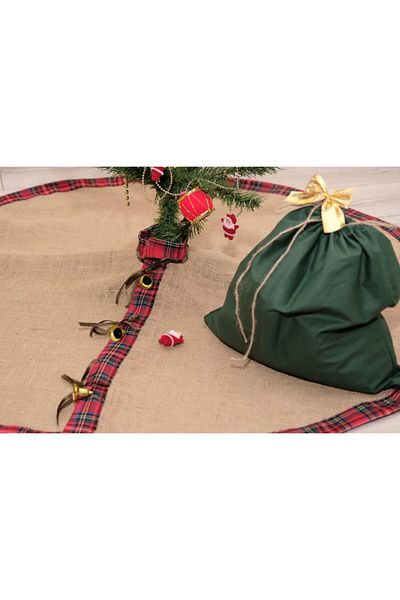 White Alamode New Year Christmas Pine Tree Cover Plaid