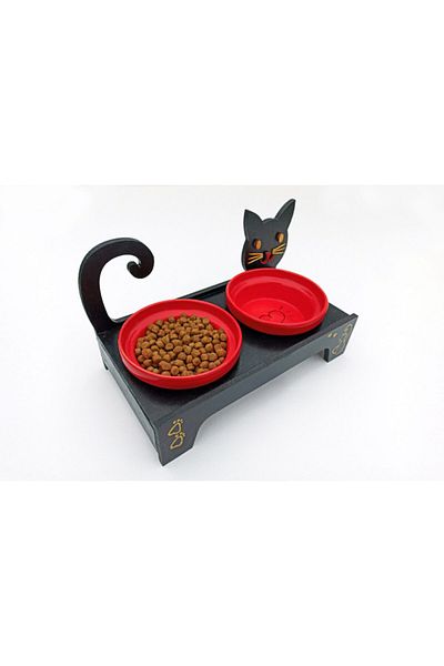 Toprak Art Cat Ceramic Food Bowl