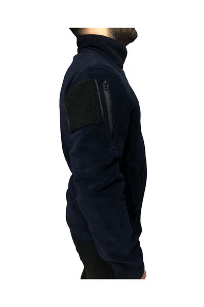 FLAŞ Tactical Fleece Coat 4 Pocket Military Type Tactical Fleece Coat Navy Blue