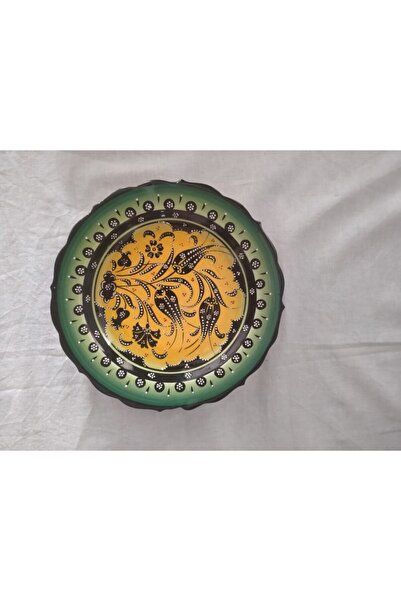 Sultan Çini -çini Kabartma Desenli 30 Cm Duvar Tabağı