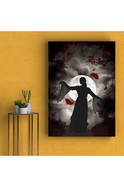 Kafkas Kızı ve Ay Kanvas Tablo Slm76  35x50cm