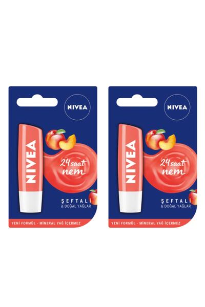 NIVEA كريم العناية بالشفاه بالخوخ 4.8 جرام